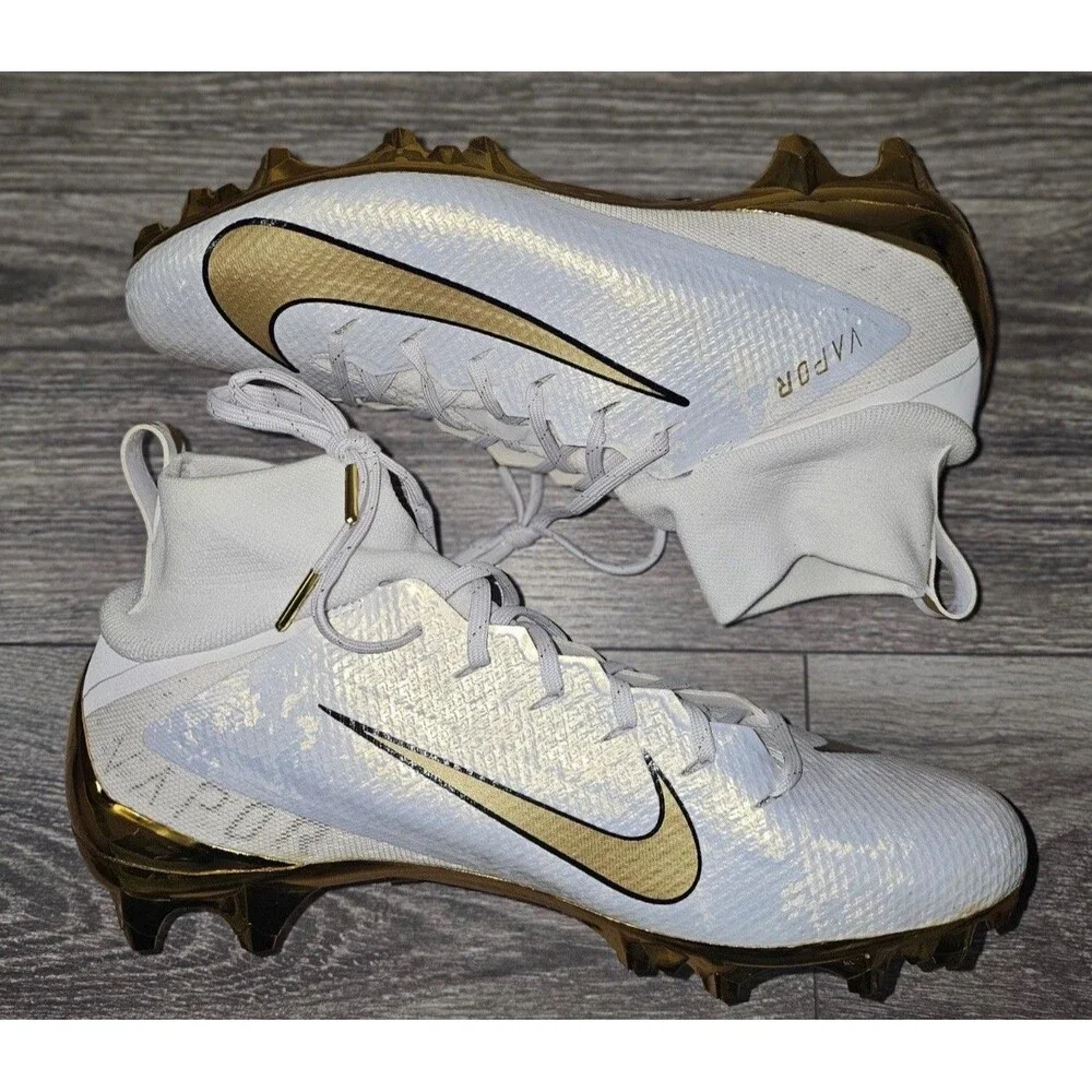 Size 11 Nike Vapor Untouchable Pro 3 PRM Football Cleats Gold White AQ0634-007